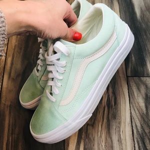 Women’s vans shoes size 7.5 mint green
